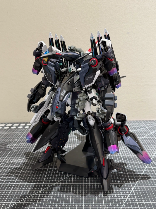 [Custom Painting] Bandai HG 1/144 Mobile Suit Gundam Hathaway's Flash TX-ff104 Alyzeus(Black Red Color Scheme ) Model Kit