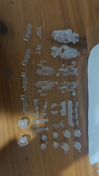 [3D printed pieces] Farmer Creation 1/100 GK Style Nu Model Kit 3D printed parts Shoulder metal parts clear parts