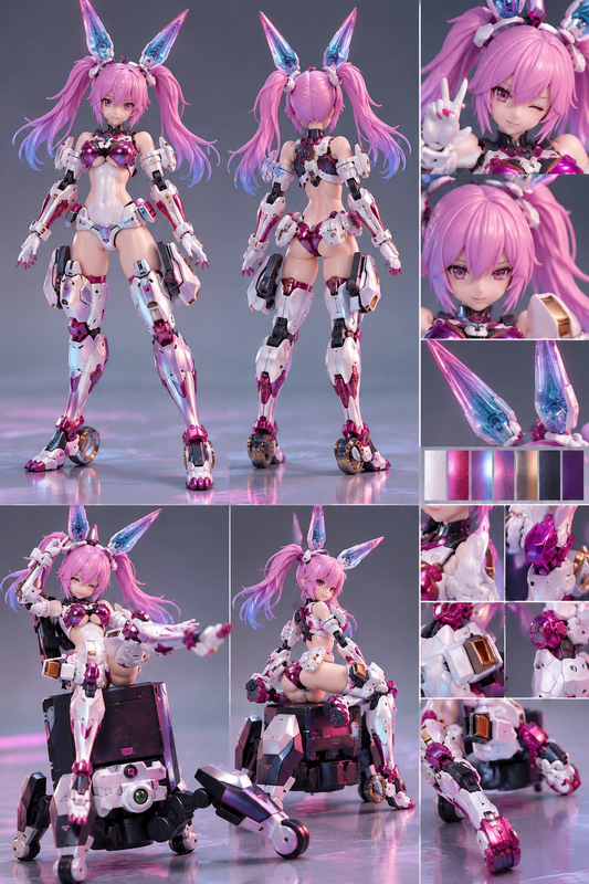[Custom Painting] Nuke matrix rabbit lirly bell (pink pearlescent with gradient paint) Model Kit