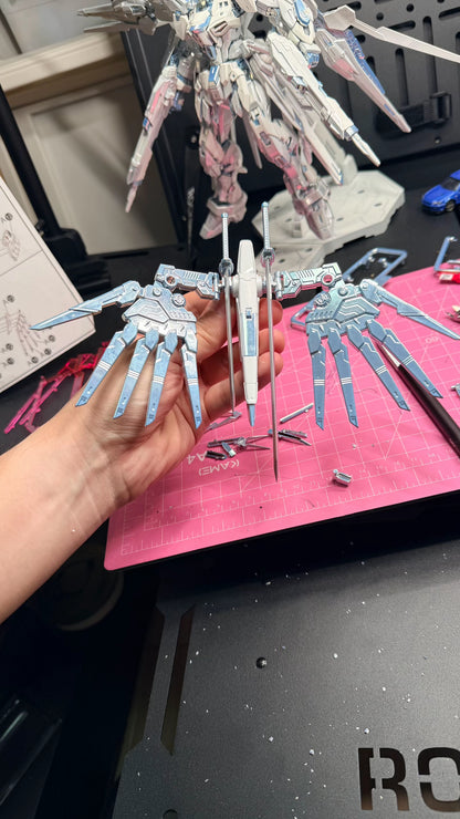 [Custom Electroplating] MGEX Mighty Strike Freedom Backpack (Twilight electroplated color scheme) Model Kit