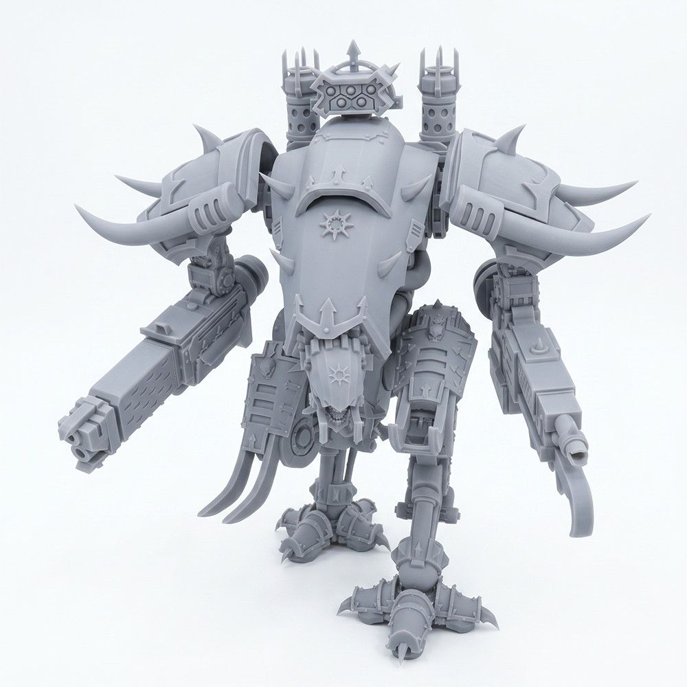 [Warhammer] Warhammer 40K WAR DOG BRIGANDS Warhound-class Chaos Knight, Khorne Style | High-Precision UV Resin 3D Print Unpainted