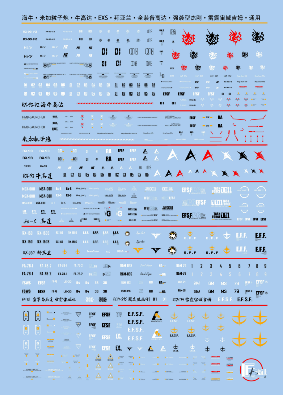 [Water decals] Decals for artifact/FW Model Water decals/waterslide Model Accessories Hobby DIY