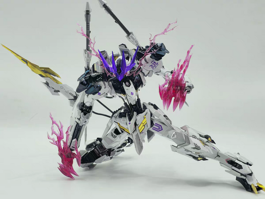 [Color customization] WOLF TECH 1/100 MG detail up Barbatos Lupus Rex king (Electroplated Xuanwu color scheme) model kit