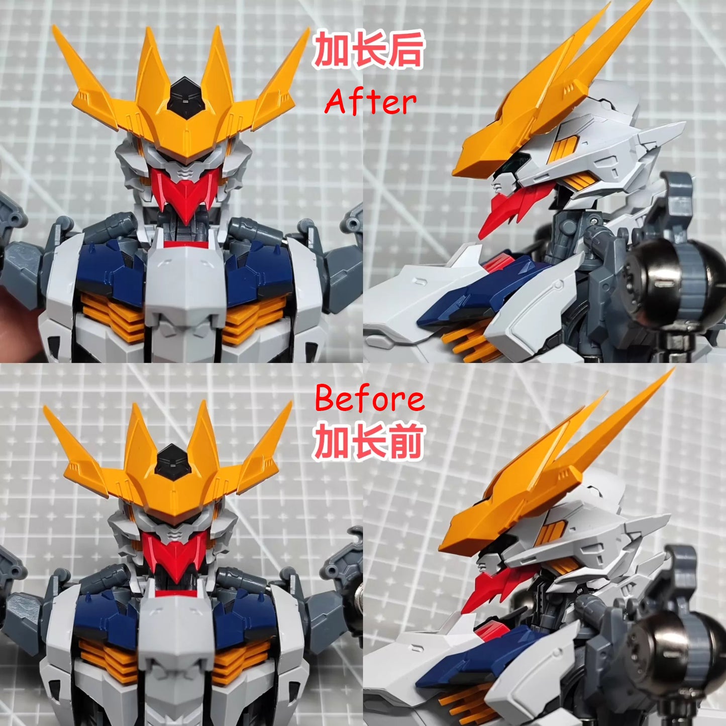 [3D printed pieces] WOLF TECH/LUNAVOR 1/100 detail up Barbatos Lupus Rex king Neck Extension Upgrade Parts