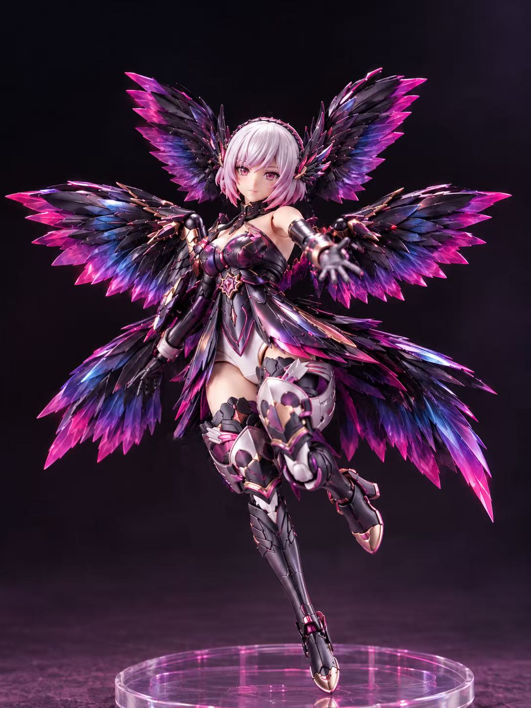 [Custom Painting] Kotobukiya Licensed Arcanadea AR010 Lumitea Black Angel (Pearlescent painting and Modify the wings) model kit