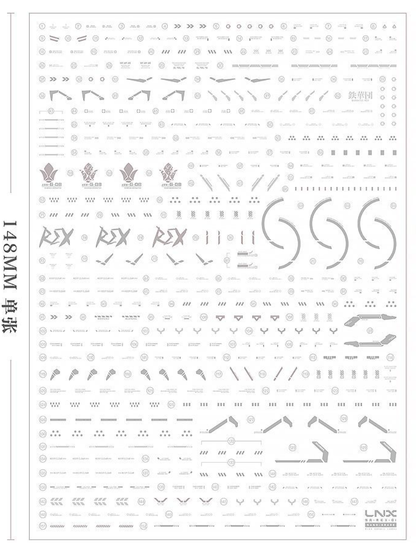 [Water decals] LNX Decal High Precision Water Slide Decal - For 1/100 WOLF TECH/LUNAVOR Barbatos Model