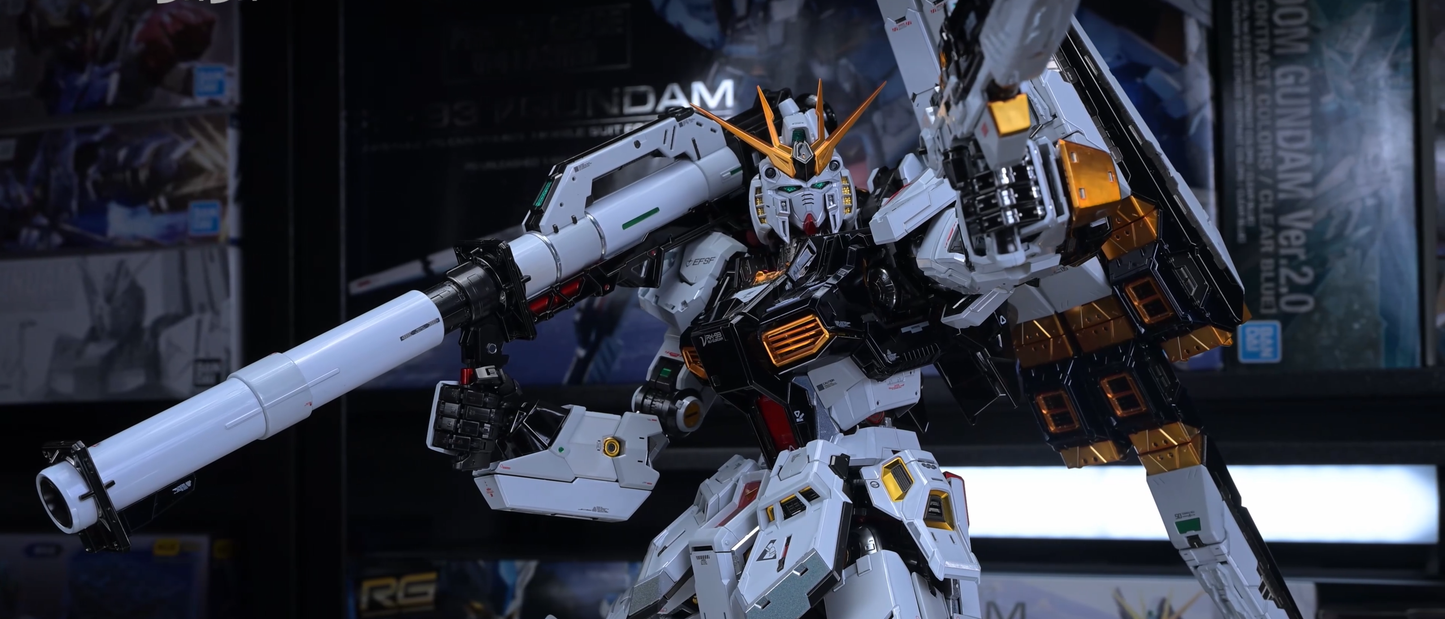 [Color customization] PG Unleashed 1/60 Nu Gundam (Titanium Electroplated color scheme) Model Kit