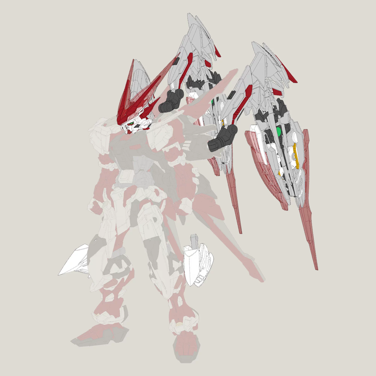 [Artifact] Gundam Astray Red Frame (Gundam Astray Red Dragon) 5.5cm Semi-articulated-airlift