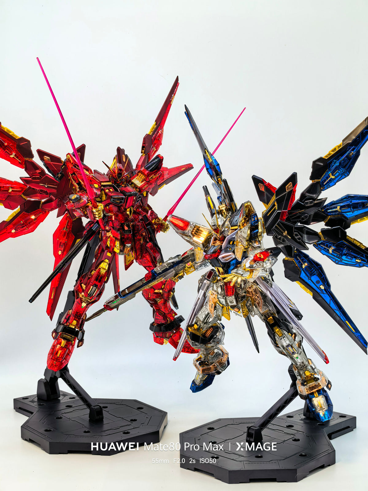 [Custom Electroplating] Bandai MGEX 1/100 GUNDAM Strike Freedom Mechanical Clear Ver.  (Red Mechanical Core Electroplated Color Scheme) Model Kit