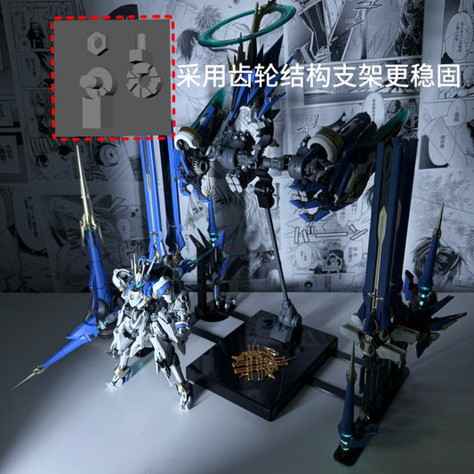 [3D printed pieces] Daiblos Core CZ-011B Colada gear‑type stand head and weapon‑mount stand adapters upgrade parts set