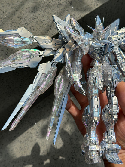 [Custom Electroplating] MGEX 1/100 Strike Freedom Mechanical Clear Ver.  (Geometric Chrome Silver Plated Color Sheme) Assembly Model Kit