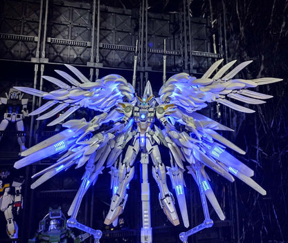 [Light/Color customization]Daban 1/100 8827 Fix MG XXXG-00YSW Wing Gundam Snow White Prelude Model Kit Light-up Assembled Version