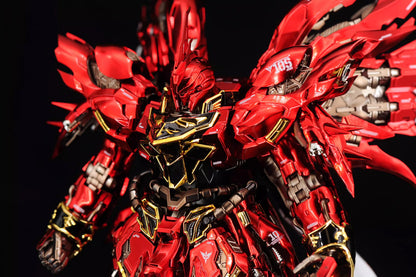 [Custom Electroplating] Comet Technology-01-Crimson Drei MG 1/100 GK Sinanju Model Kit (Electroplated red color scheme) Model Kit