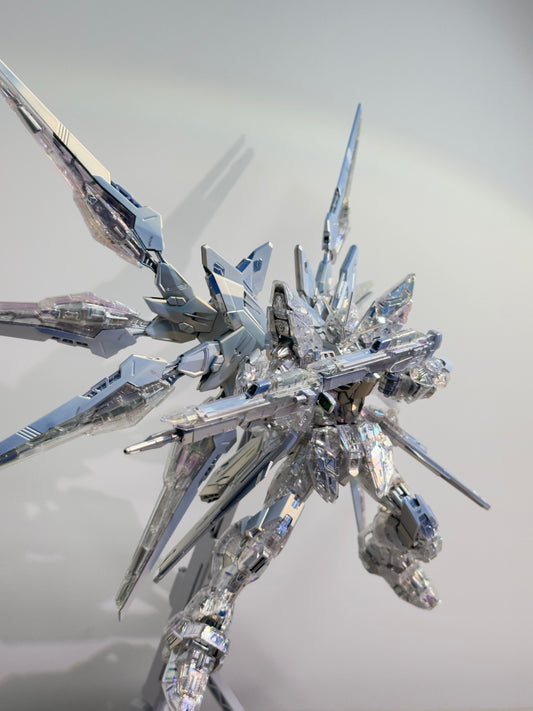 [Custom Electroplating] MGEX 1/100 Strike Freedom Mechanical Clear Ver.  (Geometric Chrome Silver Plated Color Sheme) Assembly Model Kit
