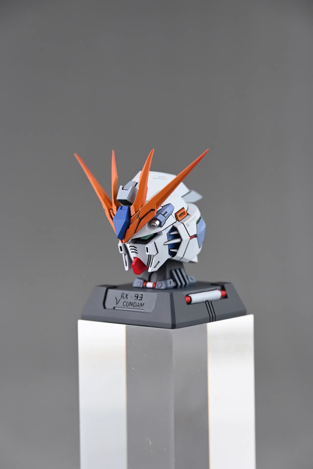 [Resin pieces]Fortune Meow's head Painted Resin pieces for Farmer Creation/V-tiger nu/MG 1/100 GK Style Nu head