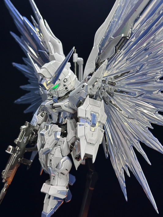 [Custom Electroplating] Bandai MGSD Destiny (Titanium white and Twilight Electroplated Color Scheme) Model Kit