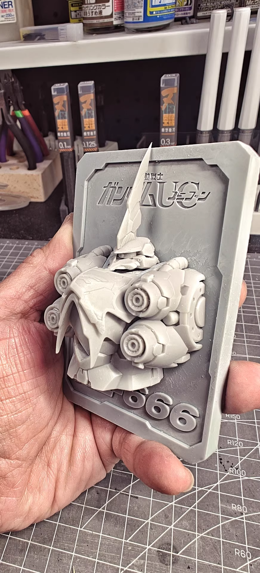 [3D printed parts] NZ-666 Kshatriya Card Bust refrigerator magnet Decorative Card Bust