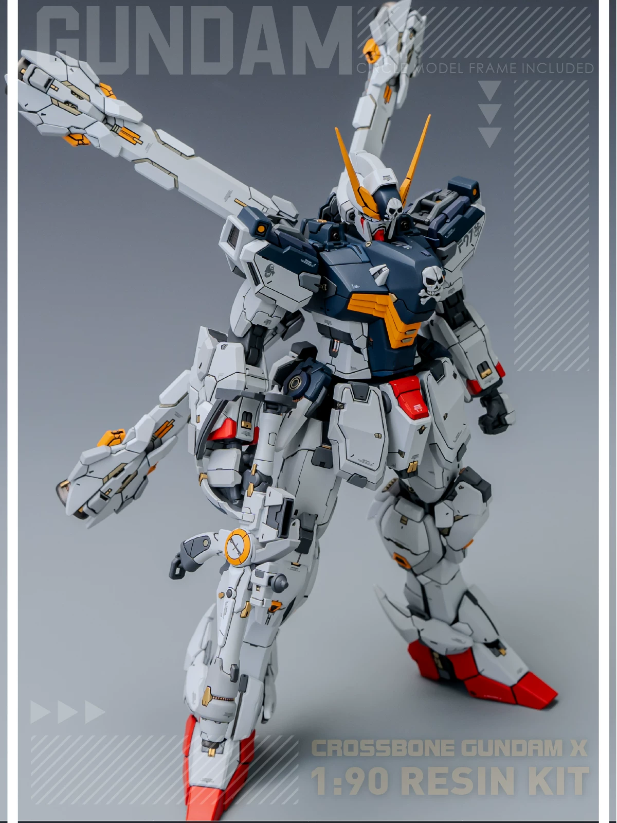 [Painted Resin Kit] Amazing Cast 1/90 Crossbone Gundam X1 GK Resin Conversion Kit