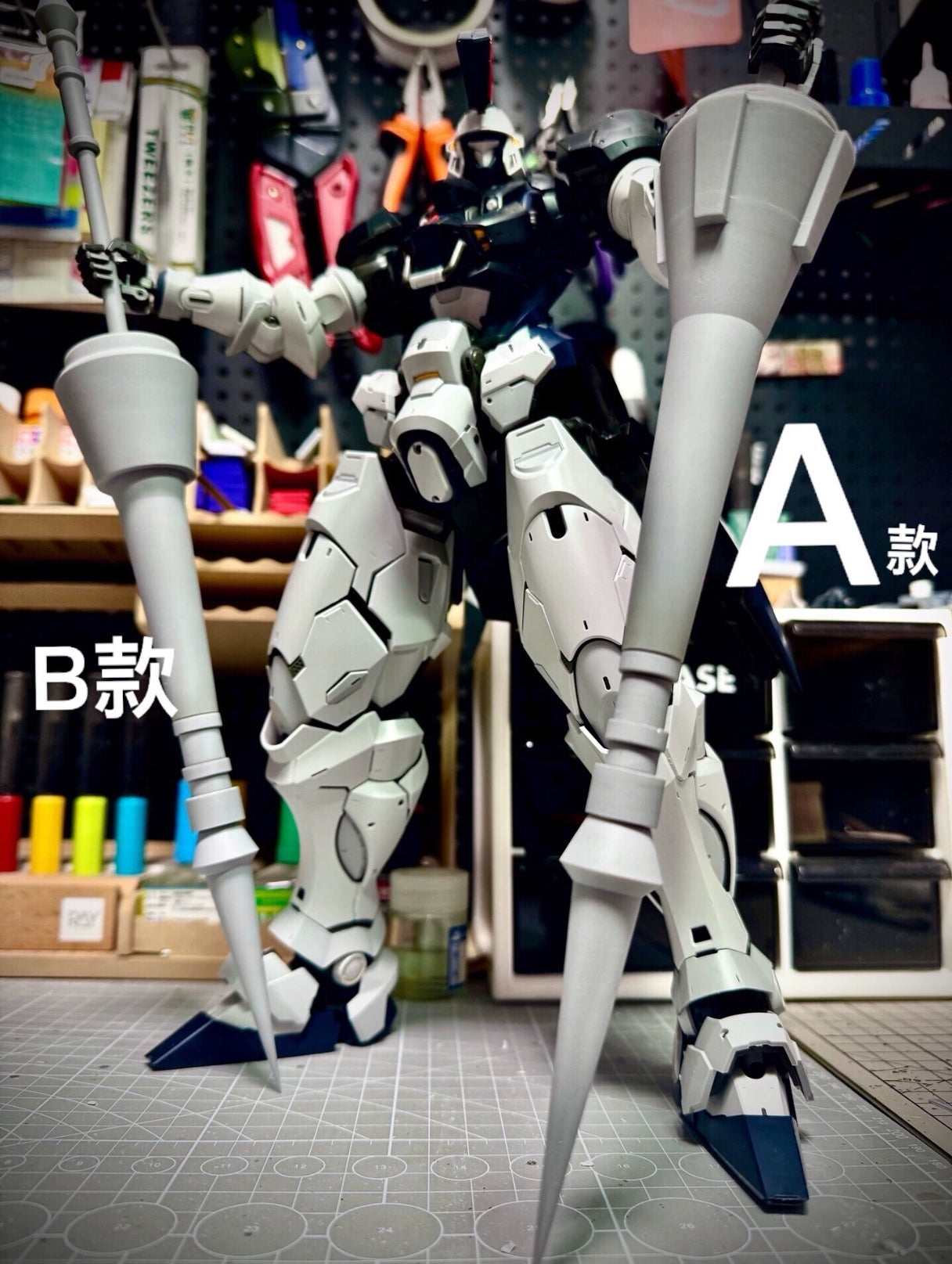 [3D printed parts] Nilson Works PG 1/60 Monument Tallgeese parts (Head+Shoulder+Mask+Whip+Lance)-airlift