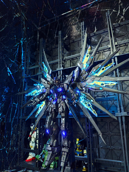 [Light/Color customization]Bandai/CHIMELONG 1/100 MGEX Strike Freedom Gundam Model Kit (Original color/Black Version) Light-up Assembled Version