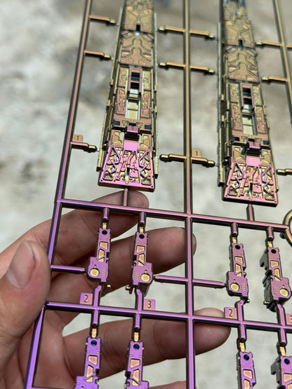 [Custom Electroplating] PG Unleashed 1/60 Nu Gundam (HI-V Geometric Plating Color Scheme) Model Kit