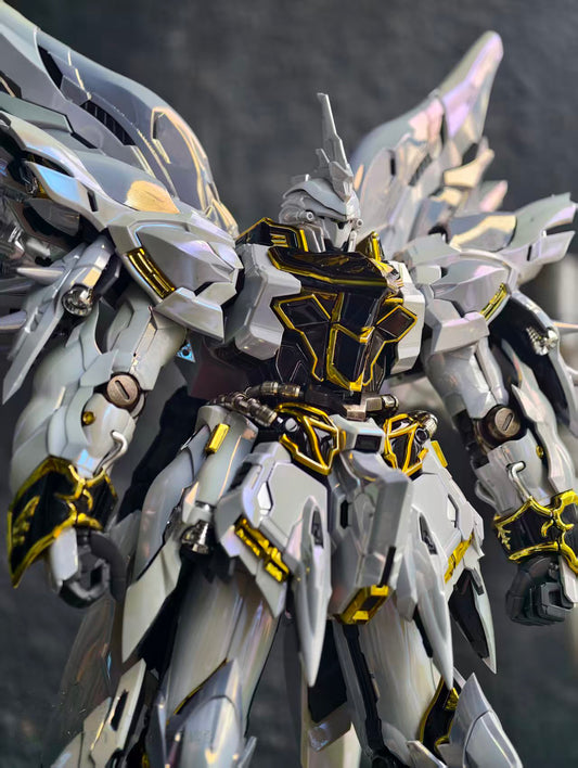 [Color customization]Comet Technology-01-Crimson Drei MG 1/100 GK Sinanju Model Kit (Electroplated Iridescent white color scheme) Model Kit