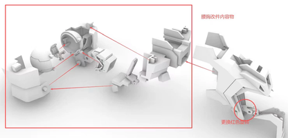 [3D printed pieces] 3D printed pieces for Ξ GUNDAM Shoulder expansion parts and cockpit opening parts.