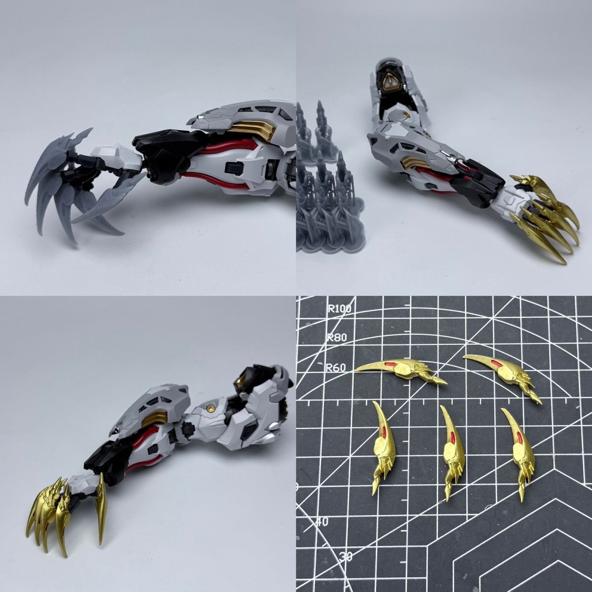 [3D printed pieces] 3D printed pieces for Infinity Nova RMD Fenrir Tail Extension Parts and Wolf Claw Hands