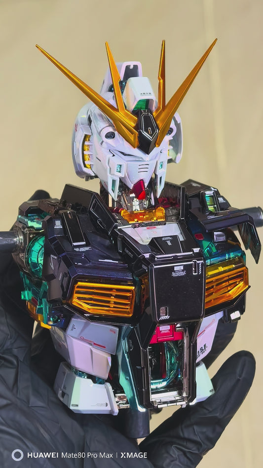 [Custom Electroplating] PG Unleashed 1/60 Nu Gundam (Psycho Frame Burst Electroplated Color Scheme) Model Kit