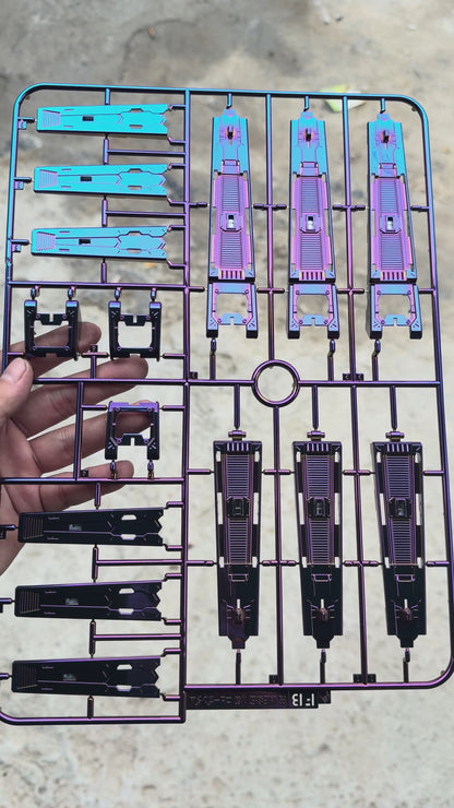 [Custom Electroplating] PG Unleashed 1/60 Nu Gundam (HI-V Geometric Plating Color Scheme) Model Kit