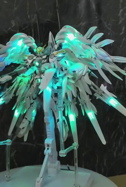 [Light/Color customization]Daban 1/100 8827 Fix MG XXXG-00YSW Wing Gundam Snow White Prelude Model Kit Light-up Assembled Version